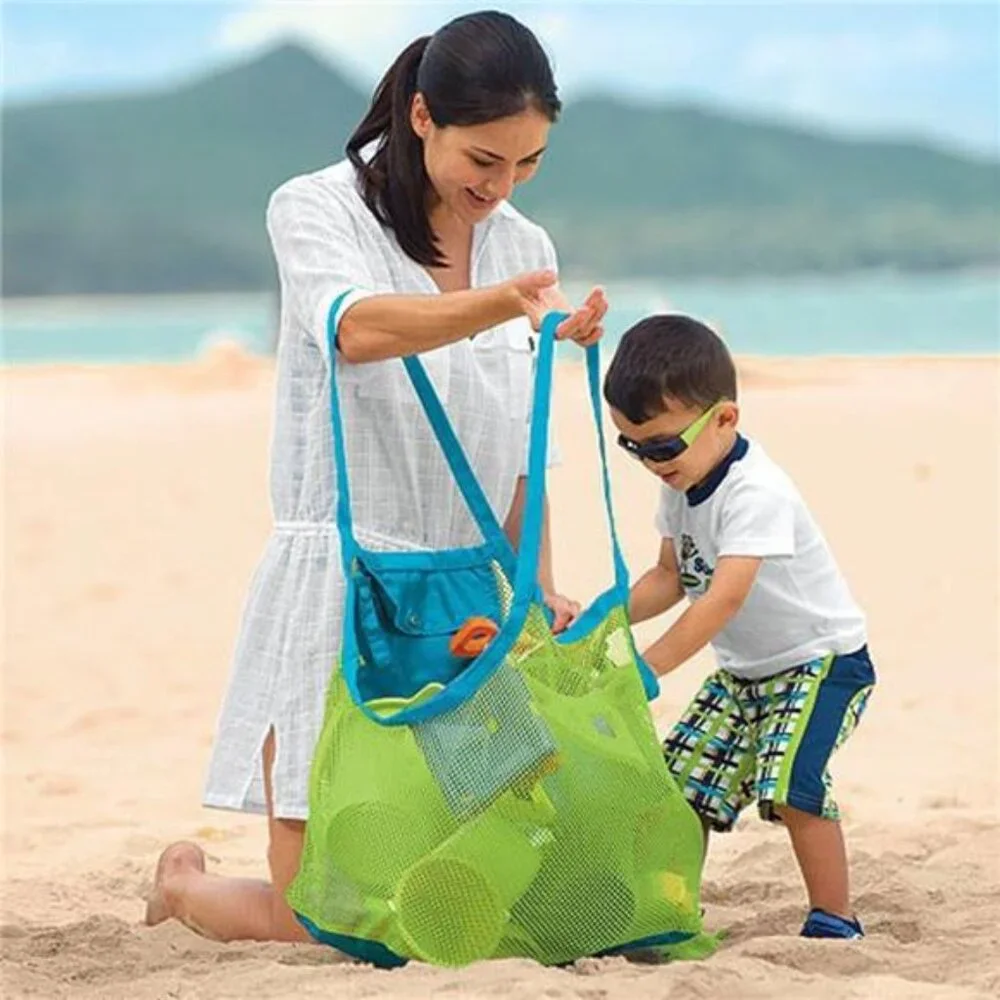 2 Pack Extra Large Mesh Beach Bag Childrens' Toy Storage Swimming Equipment Bag
